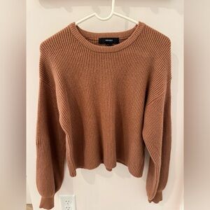 Forever 21 Women's Copper Cropped Neck Sweater